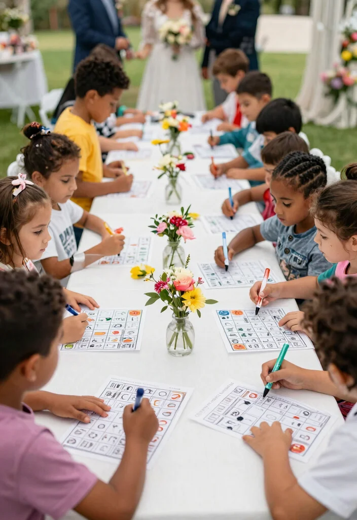 10 Fun Kids Wedding Games That Will Keep Little Guests Entertained All Day! - 10. Wedding Bingo 1