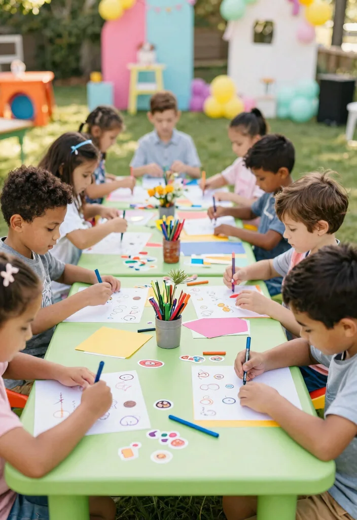 10 Fun Kids Wedding Games That Will Keep Little Guests Entertained All Day! - 2. Craft Station Extravaganza 1