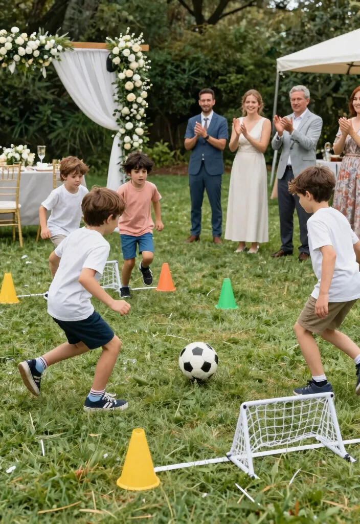 10 Fun Kids Wedding Games That Will Keep Little Guests Entertained All Day! - 5. Miniature Soccer Game 1