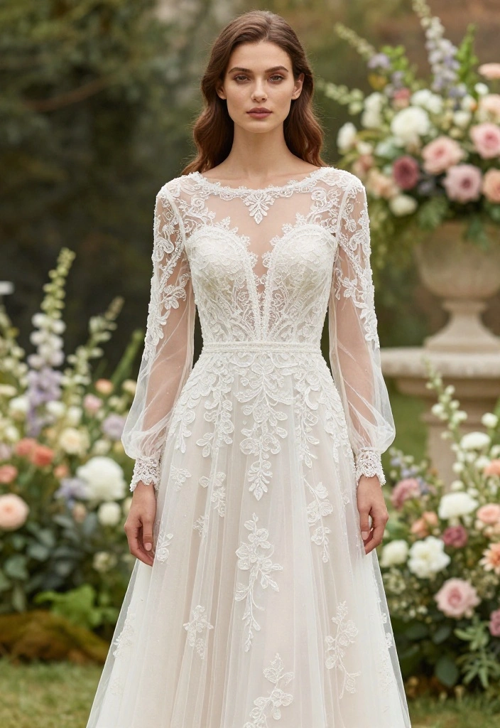 10 Stunning Wedding Dress Trends That Will Leave You Speechless (Wait Until You See #5!) - 1. Ethereal Long Sleeves 1