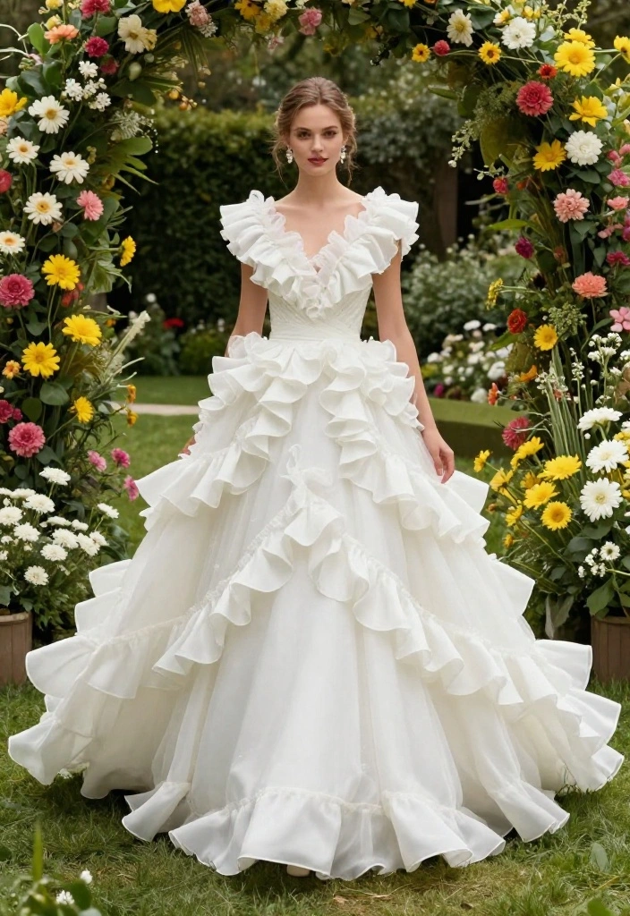10 Stunning Wedding Dress Trends That Will Leave You Speechless (Wait Until You See #5!) - 6. Ruffled Details 1