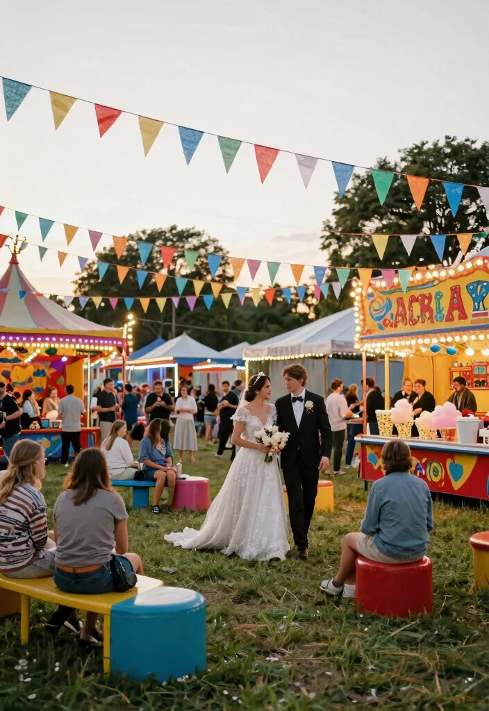 11 Intimate Outdoor Wedding Themes That Will Make Your Heart Melt - 8. Whimsical Carnival Theme 1