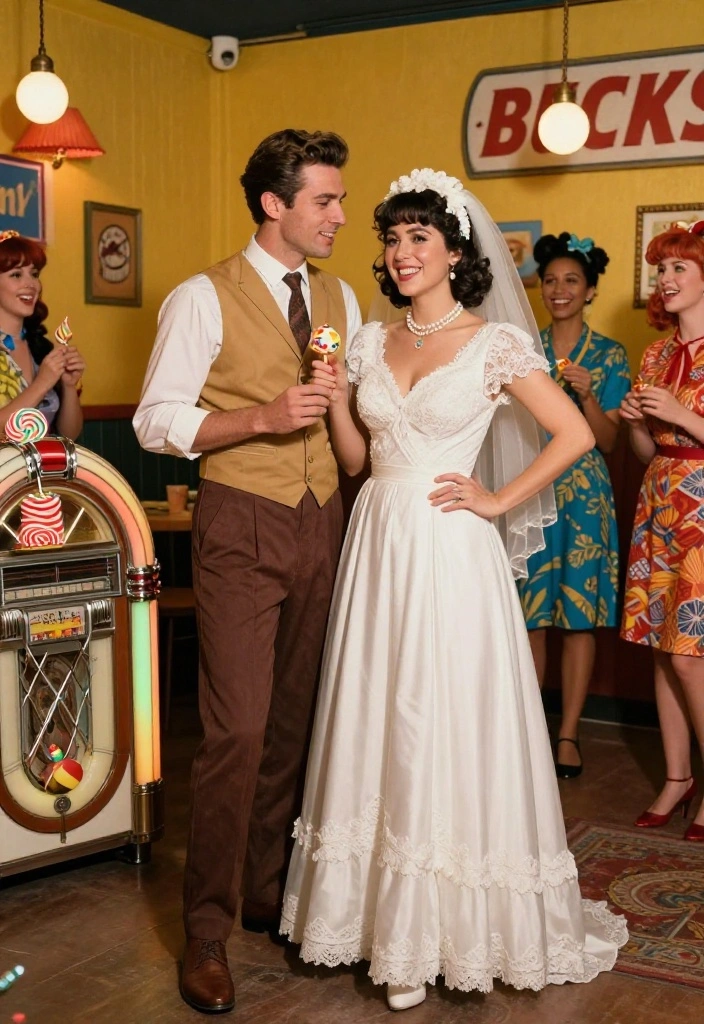 11 Retro Vintage Wedding Themes That Everyone Will Be Talking About! - 3. 1950s Rockabilly Wedding 1