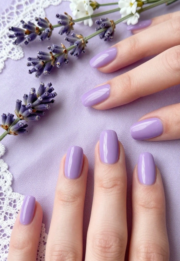 12 Dreamy Wedding Nail Colors That Will Complement Any Dress (Wait Until You See #5!) - 2. Lavender Dreams: A Touch of Whimsy 1