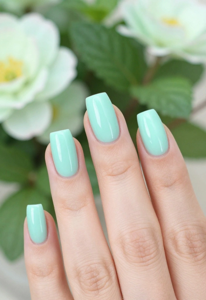 12 Dreamy Wedding Nail Colors That Will Complement Any Dress (Wait Until You See #5!) - 5. Soft Mint: A Refreshing Twist 1