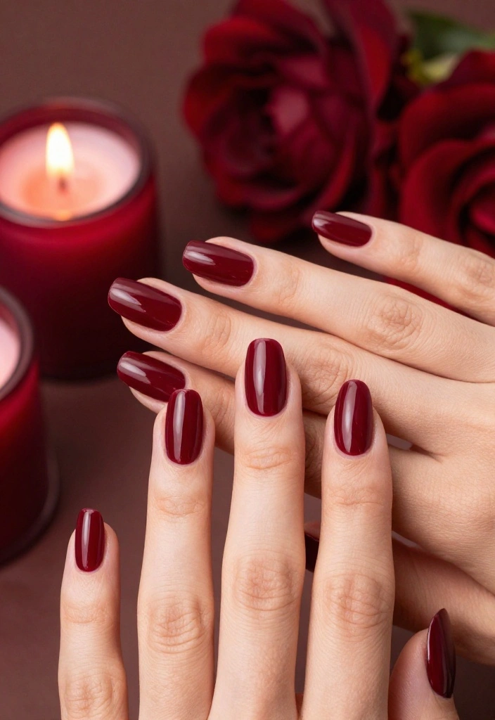 12 Dreamy Wedding Nail Colors That Will Complement Any Dress (Wait Until You See #5!) - 8. Rich Burgundy: Bold Elegance 1