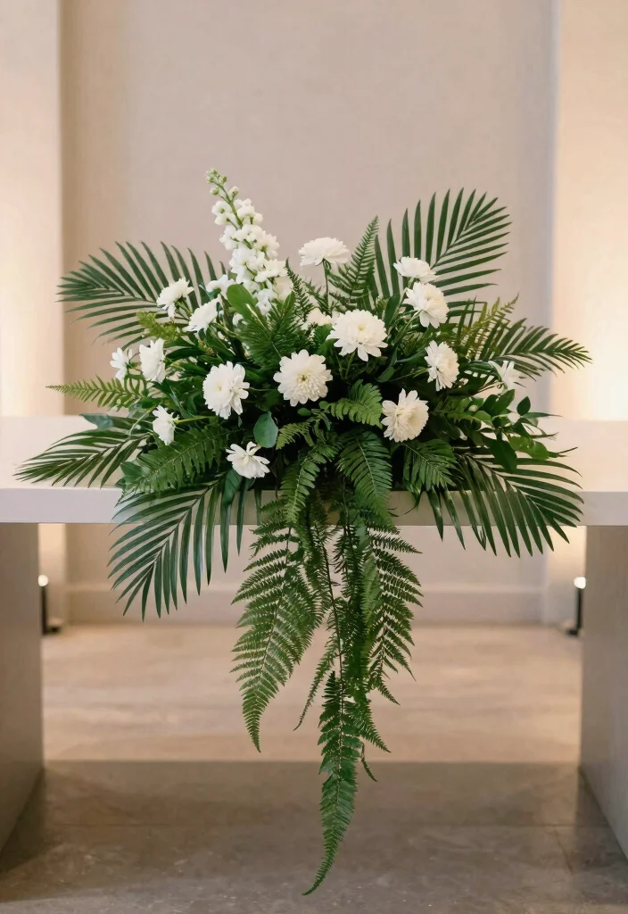 12 Gorgeous Floral Arrangements That Will Make Your Wedding Unforgettable (Check Out #4!) - 3. Lush Greenery and Minimalist Touches 1