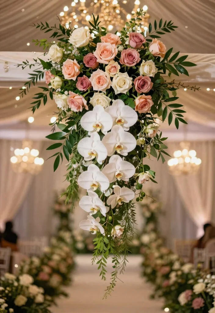 12 Gorgeous Floral Arrangements That Will Make Your Wedding Unforgettable (Check Out #4!) - 7. Cascading Bouquets for Dramatic Effect 1