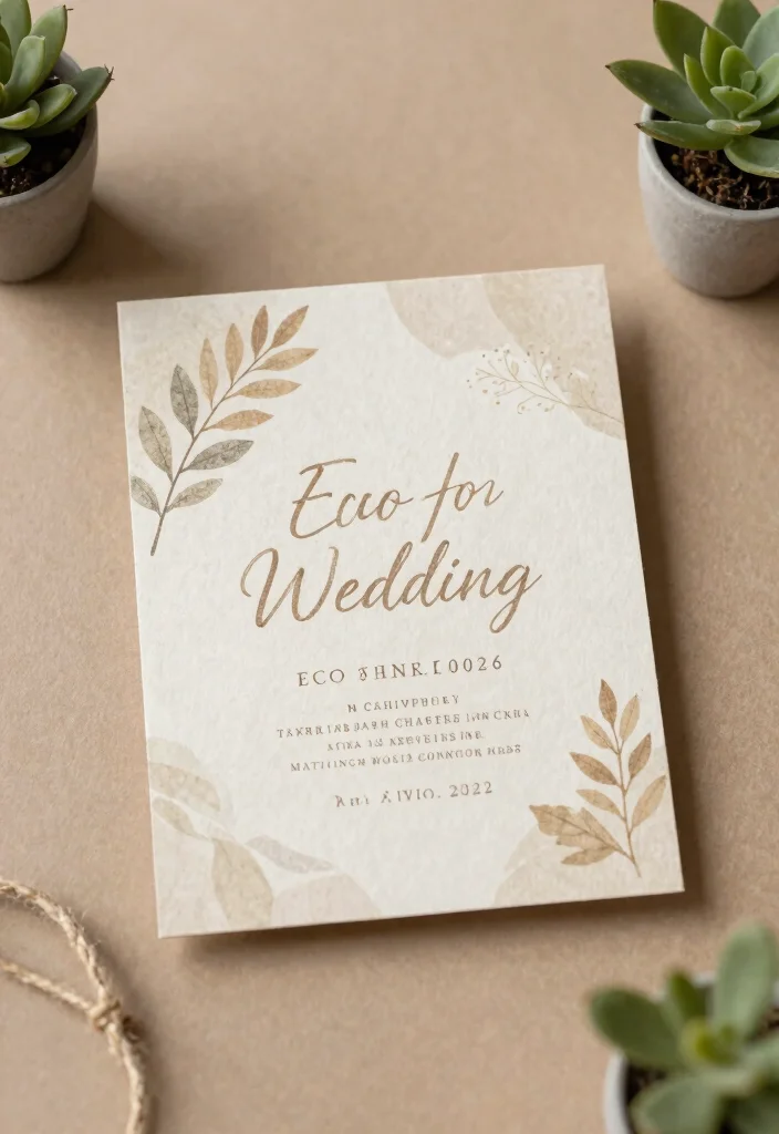12 Luxurious Wedding Invitation Designs That Will Make You Feel Like Royalty! - 12. Eco-Friendly Chic 1