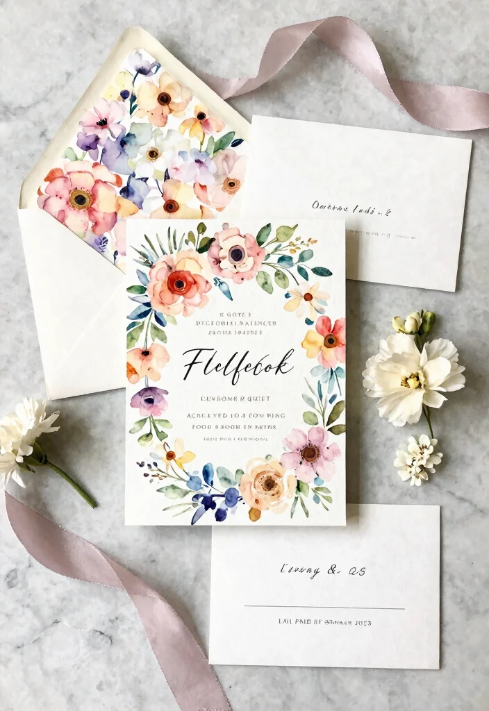 12 Luxurious Wedding Invitation Designs That Will Make You Feel Like Royalty! - 2. Floral Watercolors 1