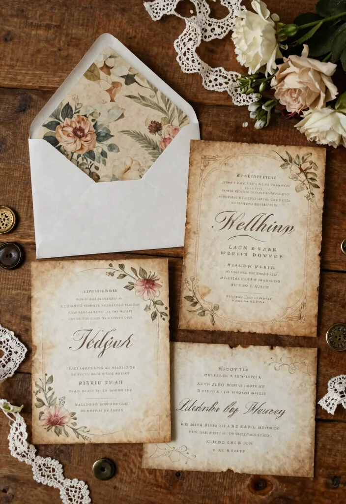 12 Luxurious Wedding Invitation Designs That Will Make You Feel Like Royalty! - 6. Vintage Charm 1