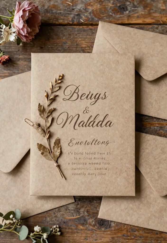 12 Luxurious Wedding Invitation Designs That Will Make You Feel Like Royalty! - 9. Rustic Elegance 1