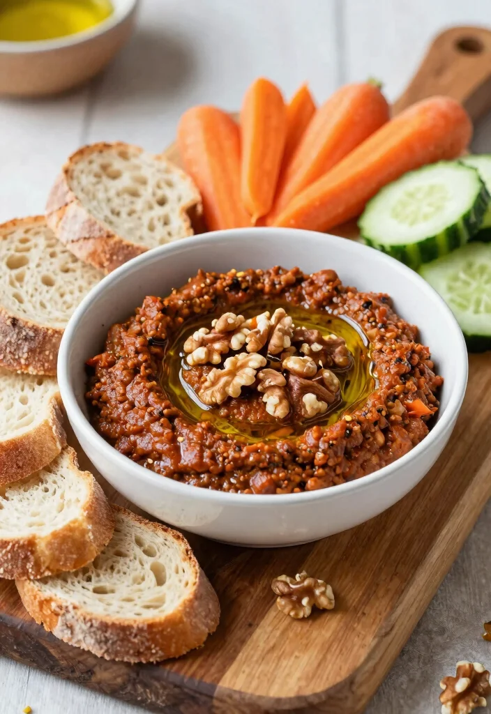 12 Mouth-Watering Mediterranean Appetizers for Your Dream Wedding (You Won't Believe #7!) - 4. Roasted Red Pepper and Walnut Dip (Muhammara) 1