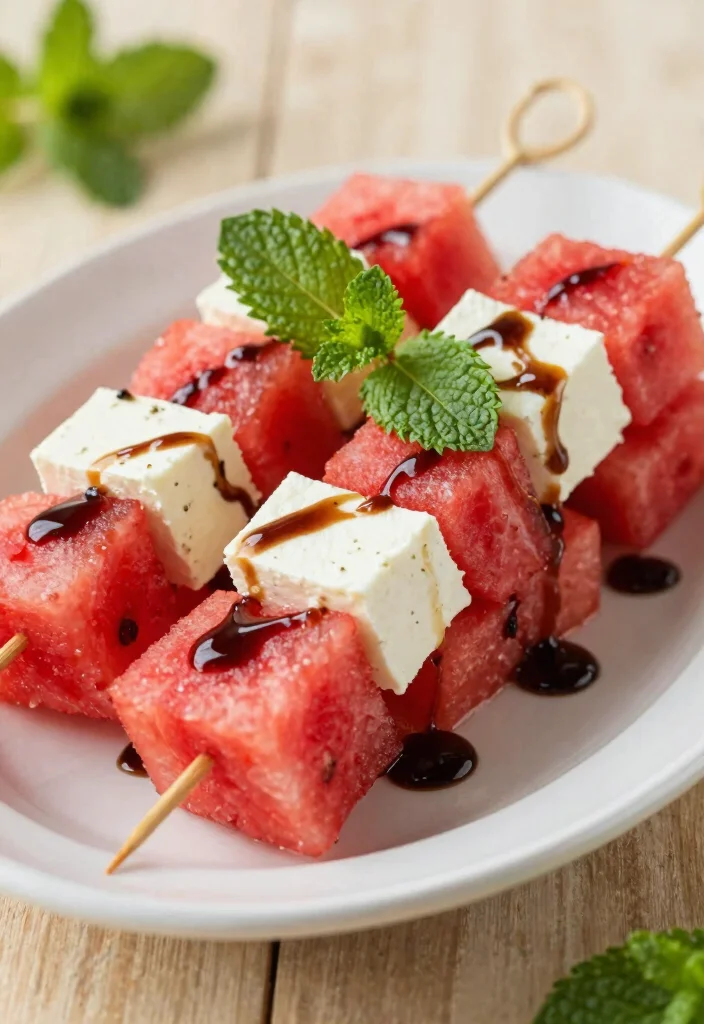 12 Mouth-Watering Mediterranean Appetizers for Your Dream Wedding (You Won't Believe #7!) - 5. Feta and Watermelon Skewers 1