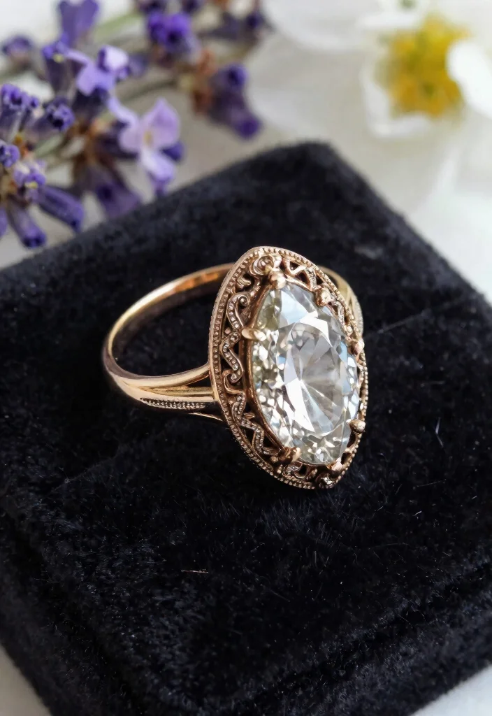 13 Marquise Engagement Rings with Intricate Settings That Will Leave You Breathless! - 1. Vintage Glamour 1