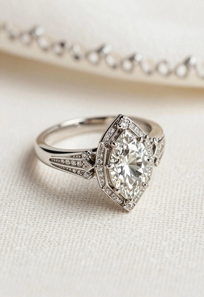 13 Marquise Engagement Rings with Intricate Settings That Will Leave You Breathless! - 4. Vintage Art Deco 1