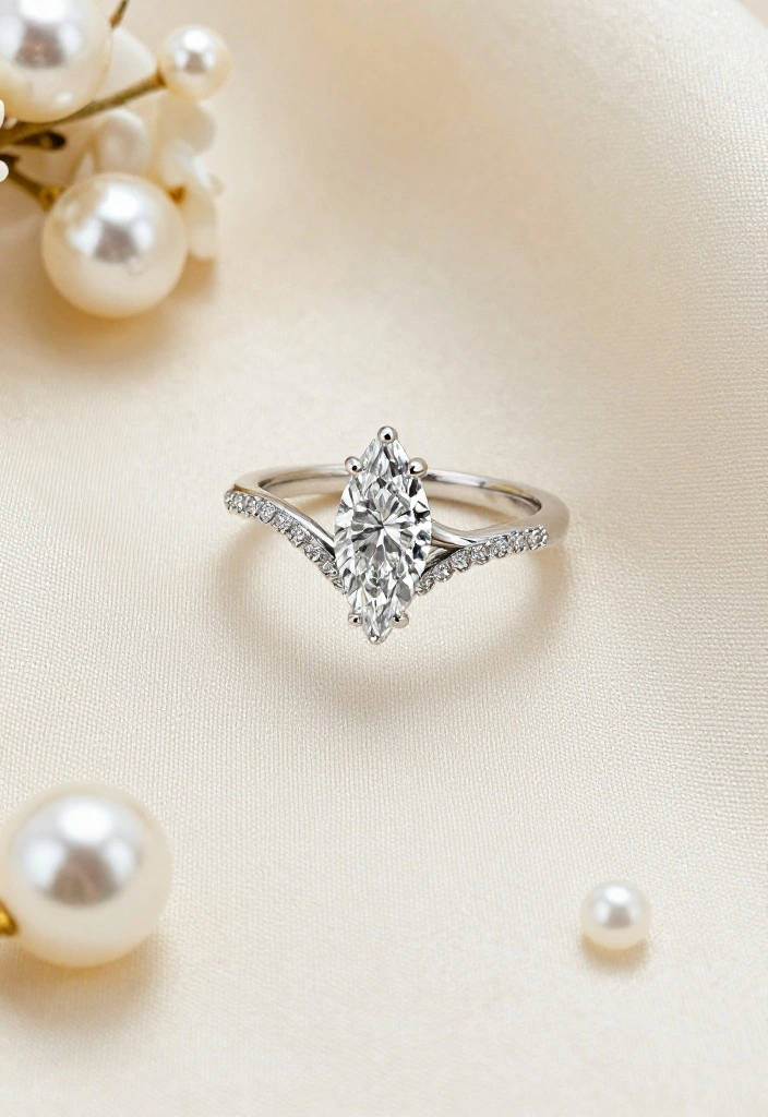 13 Marquise Engagement Rings with Intricate Settings That Will Leave You Breathless! - 6. Twisted Band Designs 1