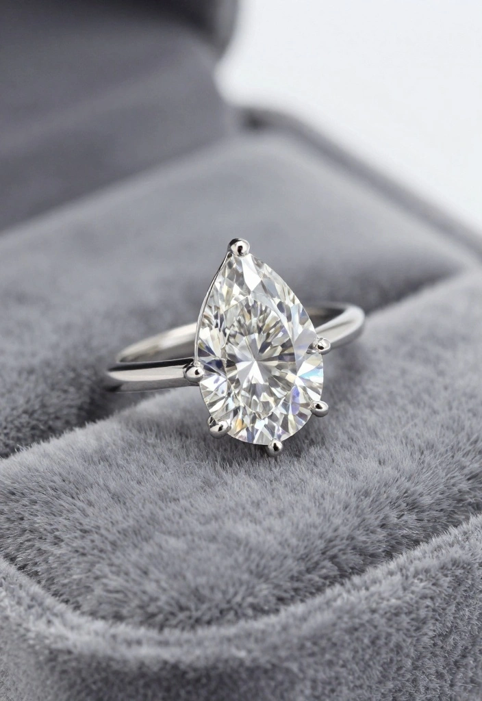 14 Diamond Engagement Rings That Prove Timeless Beauty Never Goes Out of Style! - 11. Pear-Shaped Brilliance 1
