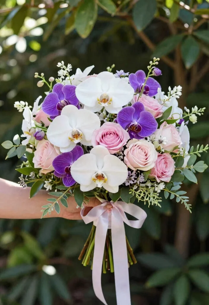 14 Flower Choices for Bridal Bouquet Ideas That Will Make Your Wedding Day Memorable (Don't Miss #2!) - 2. Exotic Orchids 1