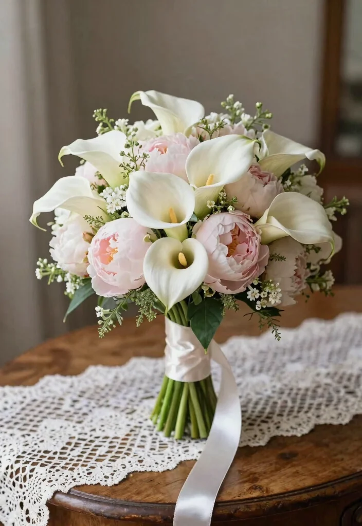14 Flower Choices for Bridal Bouquet Ideas That Will Make Your Wedding Day Memorable (Don't Miss #2!) - 3. Delicate Lilies 1