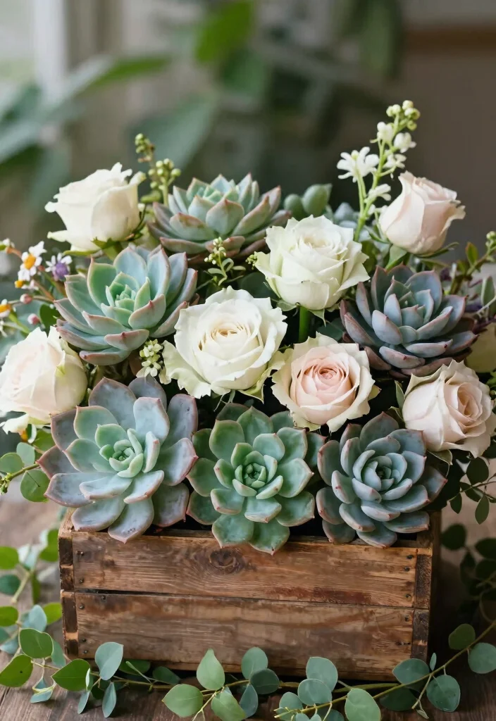 14 Gorgeous Vintage Wedding Flower Ideas That Will Steal Your Heart! - 4. Edgy Succulent Arrangements 1