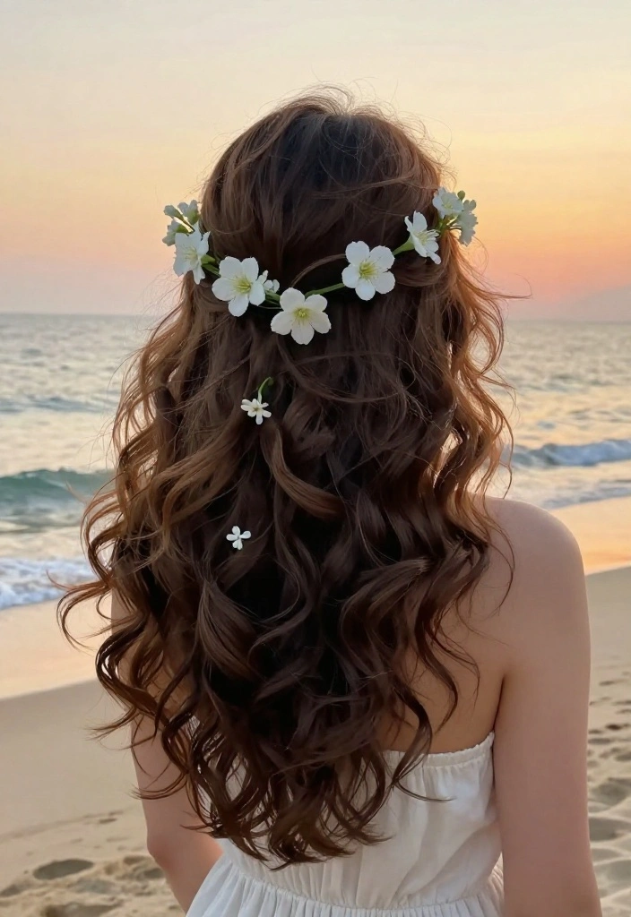 14 Romantic Loose Wedding Hairstyles That Are Effortlessly Beautiful (Check Out #9!) - 1. Effortlessly Elegant Beachy Waves 1
