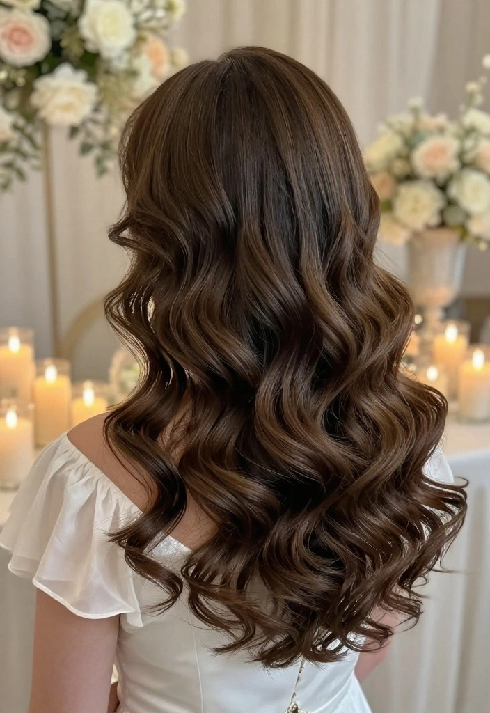 14 Romantic Loose Wedding Hairstyles That Are Effortlessly Beautiful (Check Out #9!) - 14. Loose Layered Hair with a Touch of Glam 1