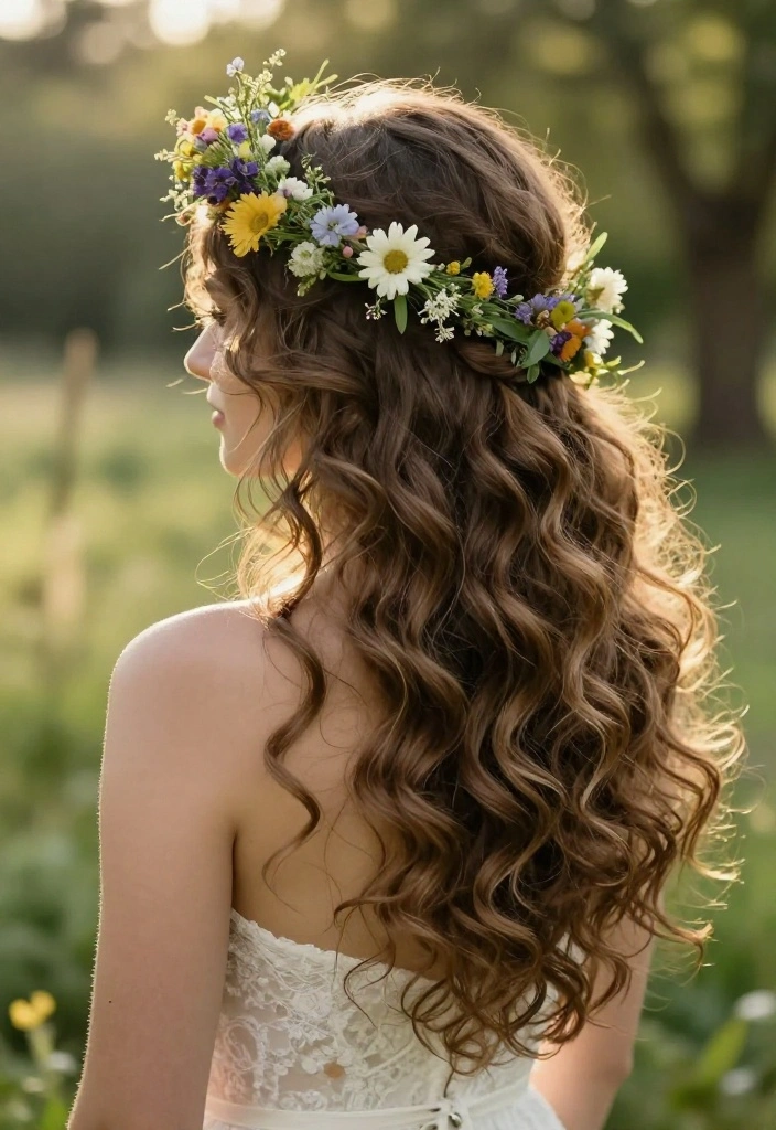 14 Romantic Loose Wedding Hairstyles That Are Effortlessly Beautiful (Check Out #9!) - 5. Bohemian Loose Curls 1