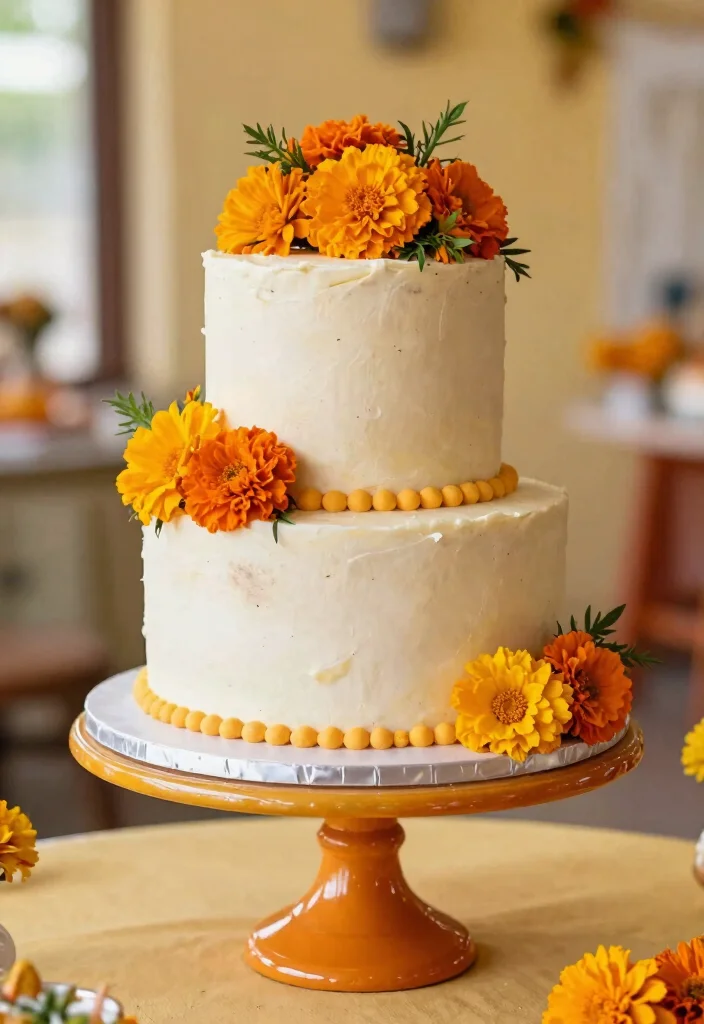 14 Stunning Floral Wedding Cakes That Will Bloom on Your Special Day! - 12. Fun Fiesta Cake 1