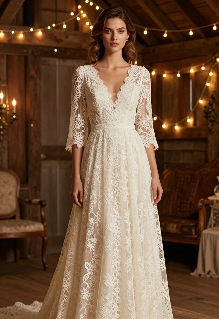 14 Vintage Plus Size Wedding Dresses That Will Make You Feel Like You Just Stepped Out of a Fairytale! - 10. The Vintage Lace Overlay Dress 1