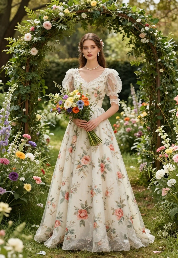 14 Vintage Plus Size Wedding Dresses That Will Make You Feel Like You Just Stepped Out of a Fairytale! - 11. The Vintage Garden Dress 1