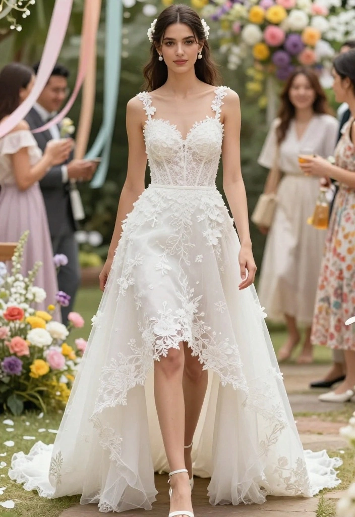 14 Vintage Plus Size Wedding Dresses That Will Make You Feel Like You Just Stepped Out of a Fairytale! - 13. The Playful High-Low Dress 1