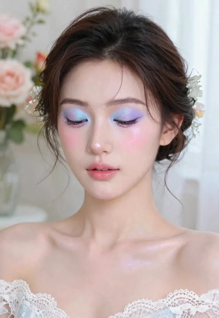 15 Dreamy Bridal Makeup Ideas Perfect for Your Fairytale Wedding (Don't Miss #9!) - 1. Ethereal Pastel Glam 1