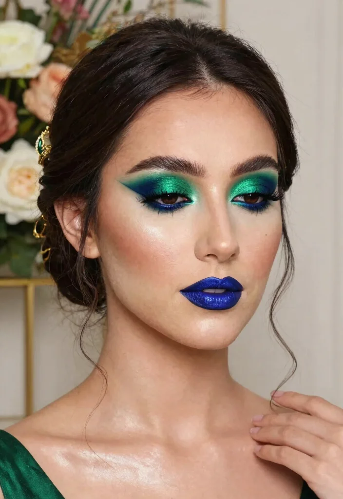 15 Dreamy Bridal Makeup Ideas Perfect for Your Fairytale Wedding (Don't Miss #9!) - 13. Daring Jewel Tones 1