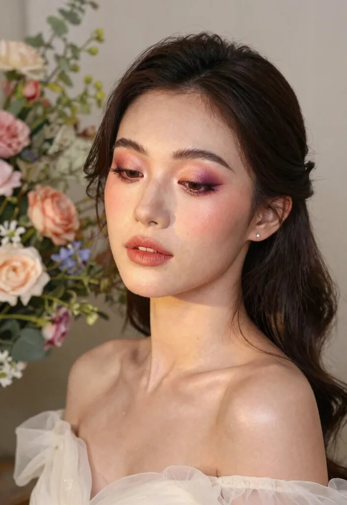 15 Dreamy Bridal Makeup Ideas Perfect for Your Fairytale Wedding (Don't Miss #9!) - 6. Soft Sunset Glow 1