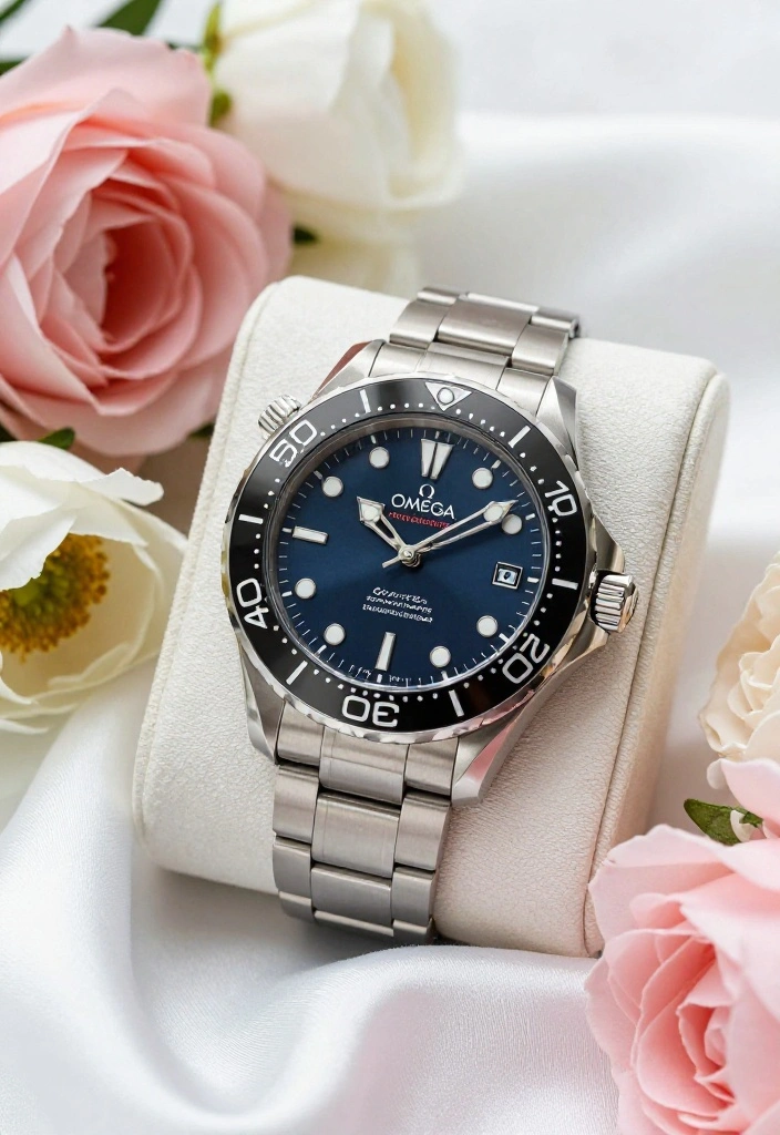 15 Luxurious Wedding Watches That Will Make You Feel Like Royalty on Your Big Day! - 4. Retro Charm: Omega Seamaster Aqua Terra 1