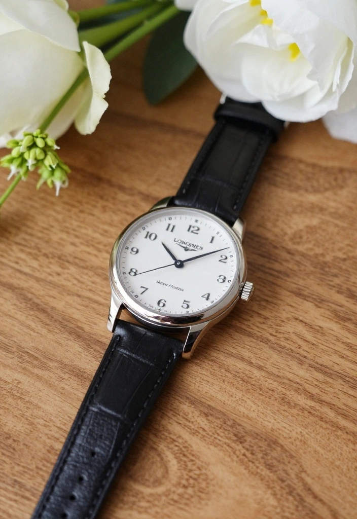 15 Luxurious Wedding Watches That Will Make You Feel Like Royalty on Your Big Day! - 9. Chic Simplicity: Longines Master Collection 1