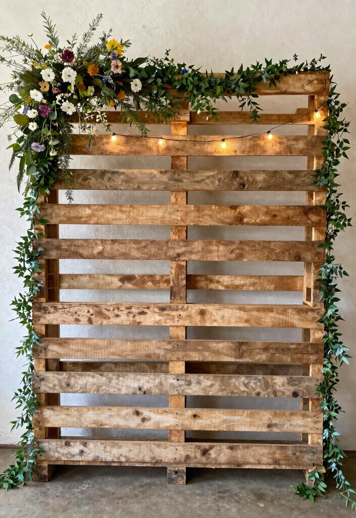 15 Rustic Wedding Decor Ideas That Will Leave Your Guests in Awe (You Won't Believe #8!) - 1. Wooden Pallet Backdrops 1