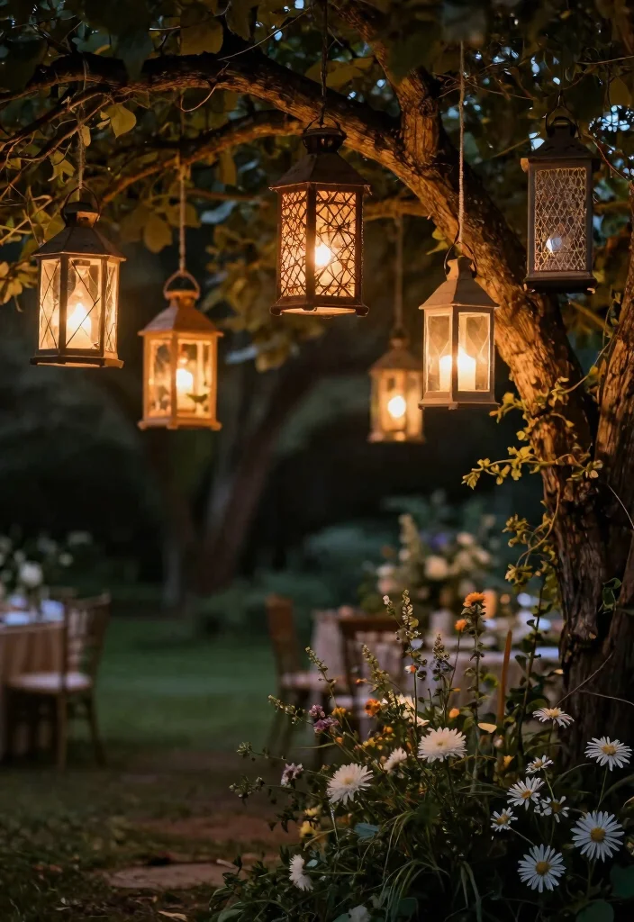 15 Rustic Wedding Decor Ideas That Will Leave Your Guests in Awe (You Won't Believe #8!) - 12. Lanterns for Lighting 1