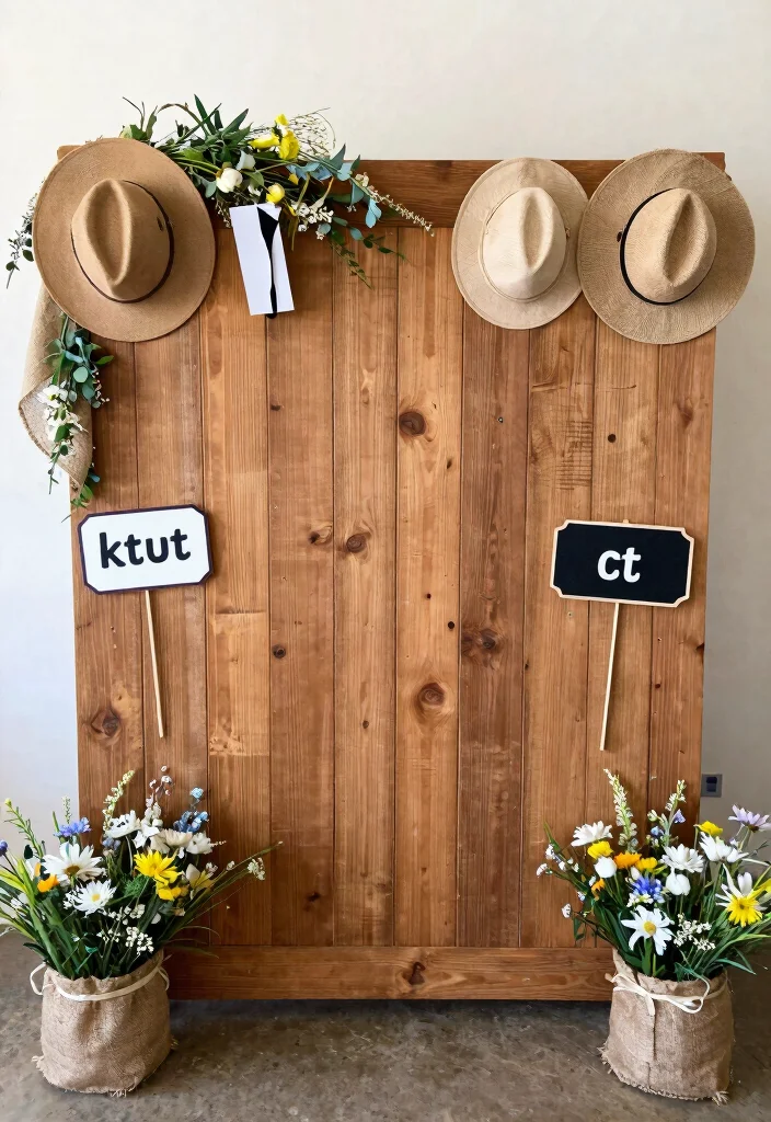 15 Rustic Wedding Decor Ideas That Will Leave Your Guests in Awe (You Won't Believe #8!) - 15. Photo Booth with Rustic Props 1