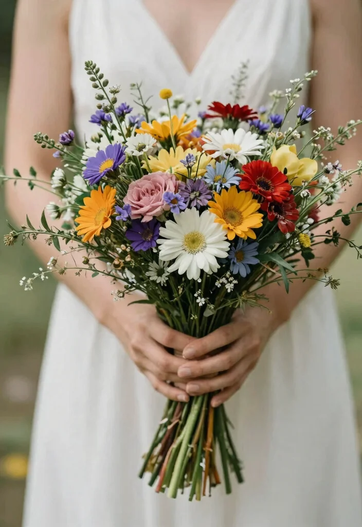 15 Rustic Wedding Decor Ideas That Will Leave Your Guests in Awe (You Won't Believe #8!) - 6. Wildflower Bouquets 1