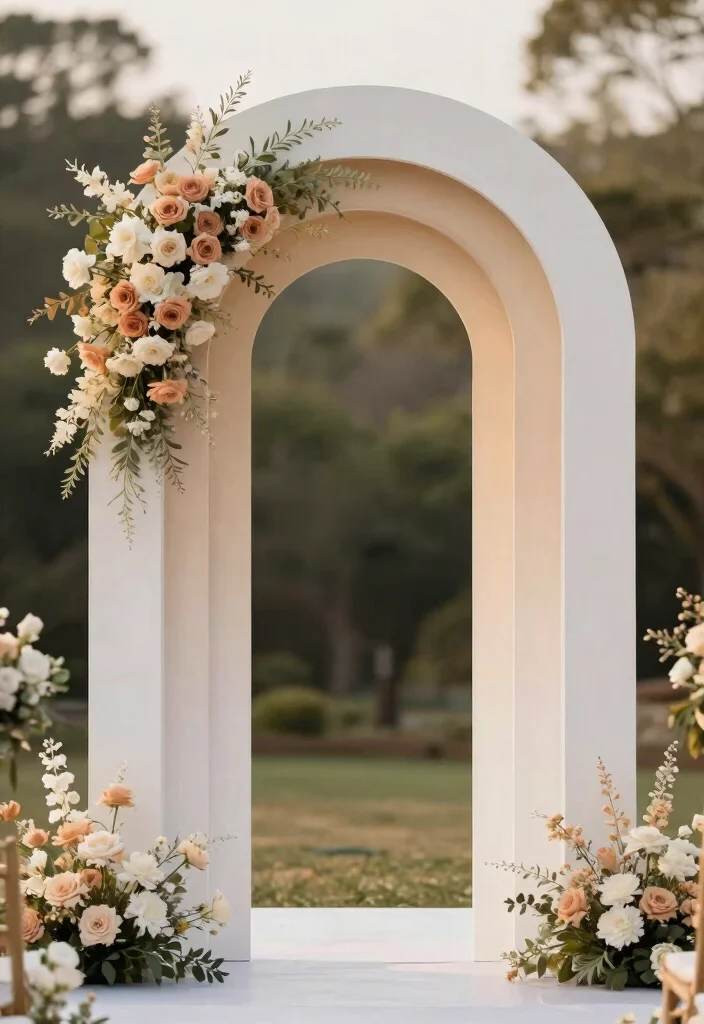15 Sculptural Wedding Arches in Neutral Tones You Never Knew You Needed! - 11. Dreamy Ombre Effects 1