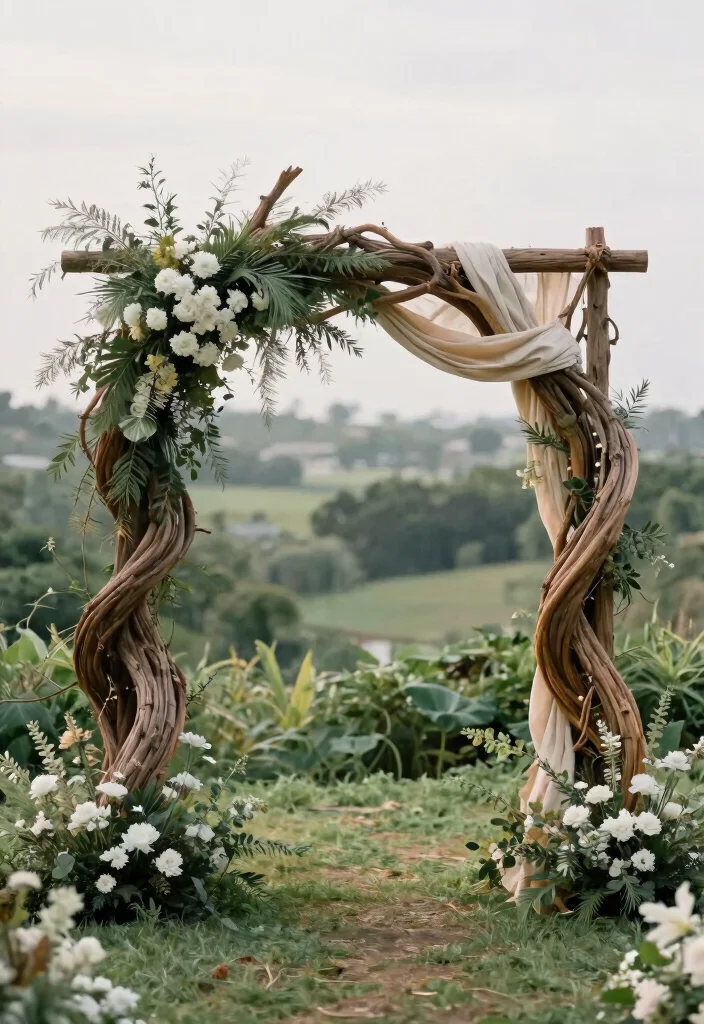 15 Sculptural Wedding Arches in Neutral Tones You Never Knew You Needed! - 14. Nature-Inspired Designs 1