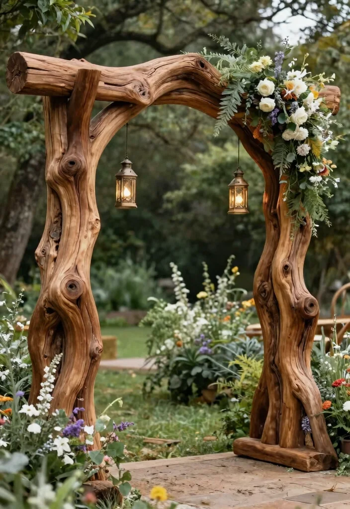 15 Sculptural Wedding Arches in Neutral Tones You Never Knew You Needed! - 3. Rustic Charm with Texture 1
