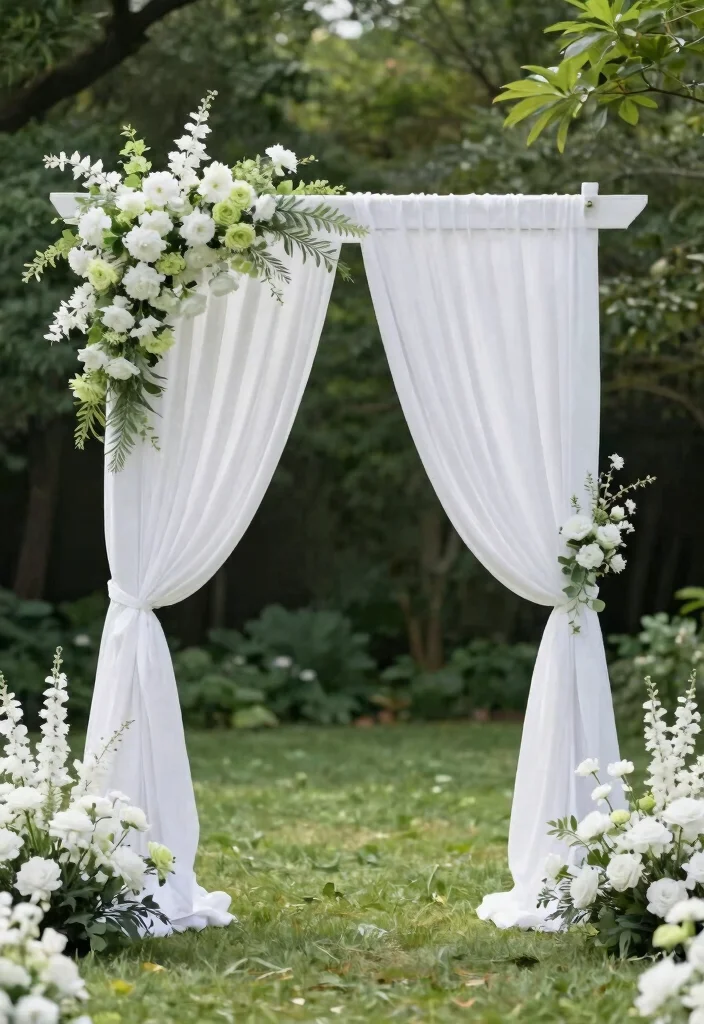 15 Sculptural Wedding Arches in Neutral Tones You Never Knew You Needed! - 4. Elegant White Simplicity 1