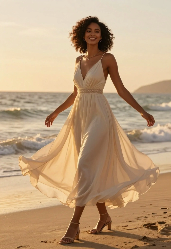 15 Stunning Honeymoon Outfits for Every Season (You Won't Believe #7!) - 12. Elegant Beach Wedding - Classy Coastal Vibes 1