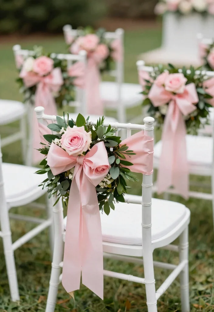 15 Stunning Shades of Pink Wedding Ideas That Will Make You Swoon! - 10. Pink Chair Decor 1