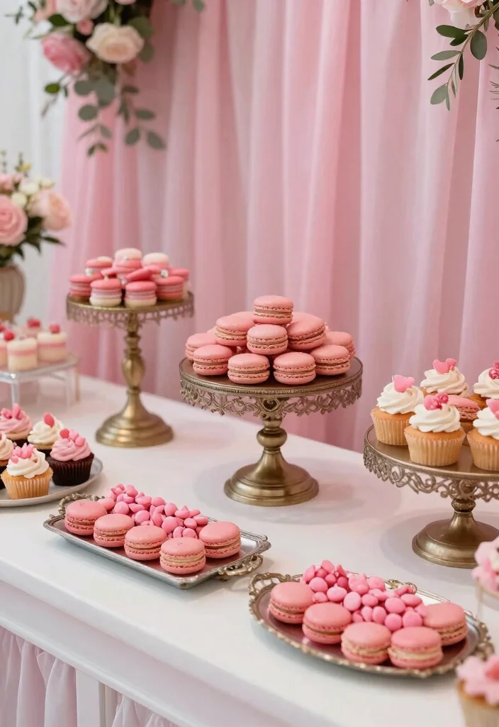 15 Stunning Shades of Pink Wedding Ideas That Will Make You Swoon! - 11. Pink Dessert Tables 1