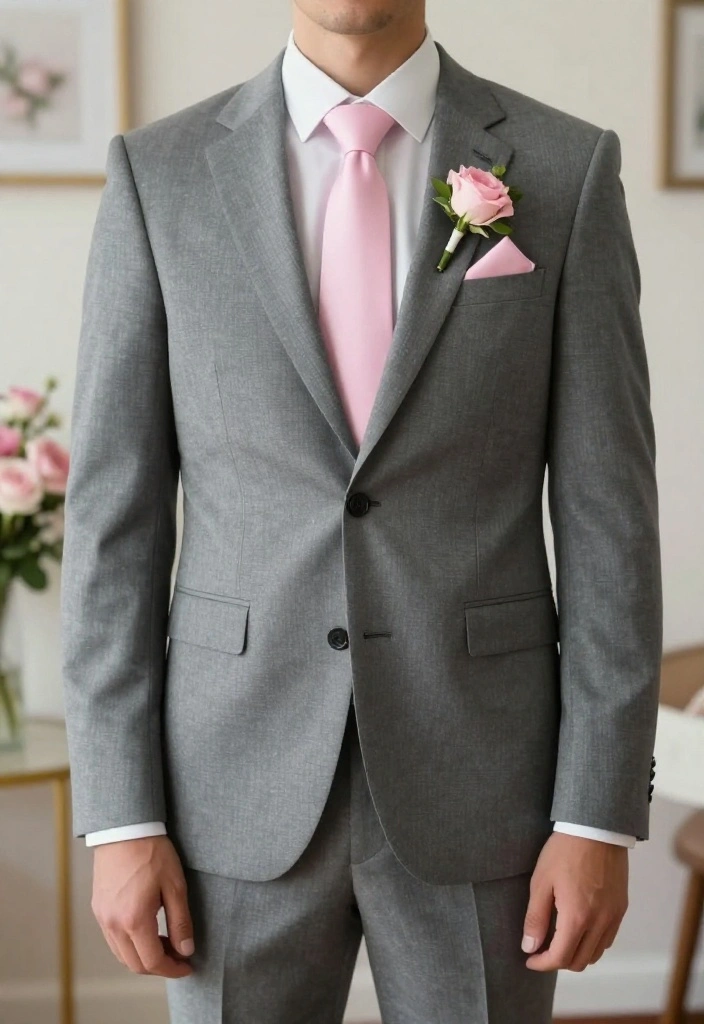 15 Stunning Shades of Pink Wedding Ideas That Will Make You Swoon! - 13. Pink Groom's Attire 1