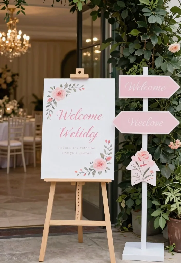 15 Stunning Shades of Pink Wedding Ideas That Will Make You Swoon! - 9. Pink Signage and Stationery 1